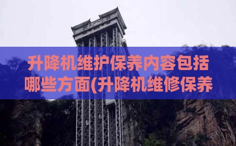 升降机维护保养内容包括哪些方面(升降机维修保养记录样本)