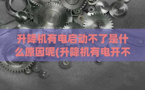 升降机有电启动不了是什么原因呢(升降机有电开不走)