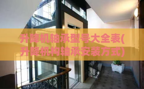 升降机轴承型号大全表(升降机构轴承安装方式)