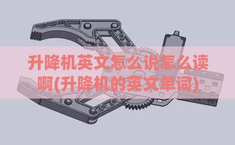 升降机英文怎么说怎么读啊(升降机的英文单词)