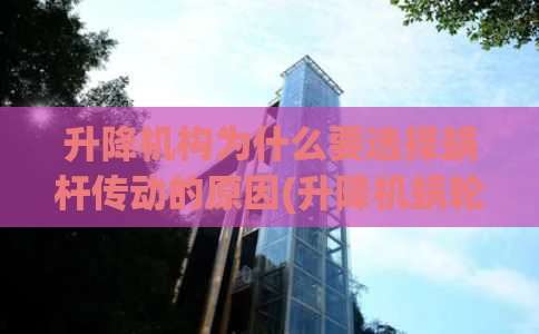 升降机构为什么要选择蜗杆传动的原因(升降机蜗轮蜗杆)